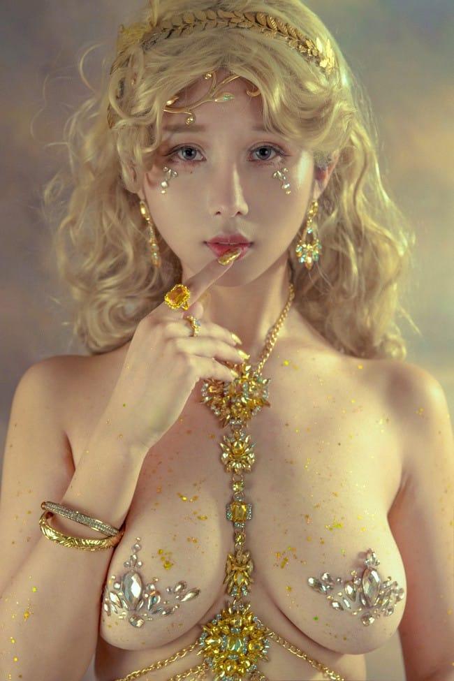 Genji云溪溪 – NO.35 奶桃 Tourmaline-Citrine黄水晶[40P-533MB]-1