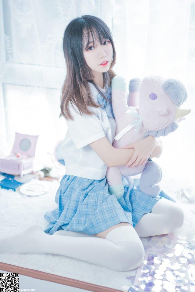 喵糖映画 – VOL.019 蓝白梦幻少女[46P917M]-1