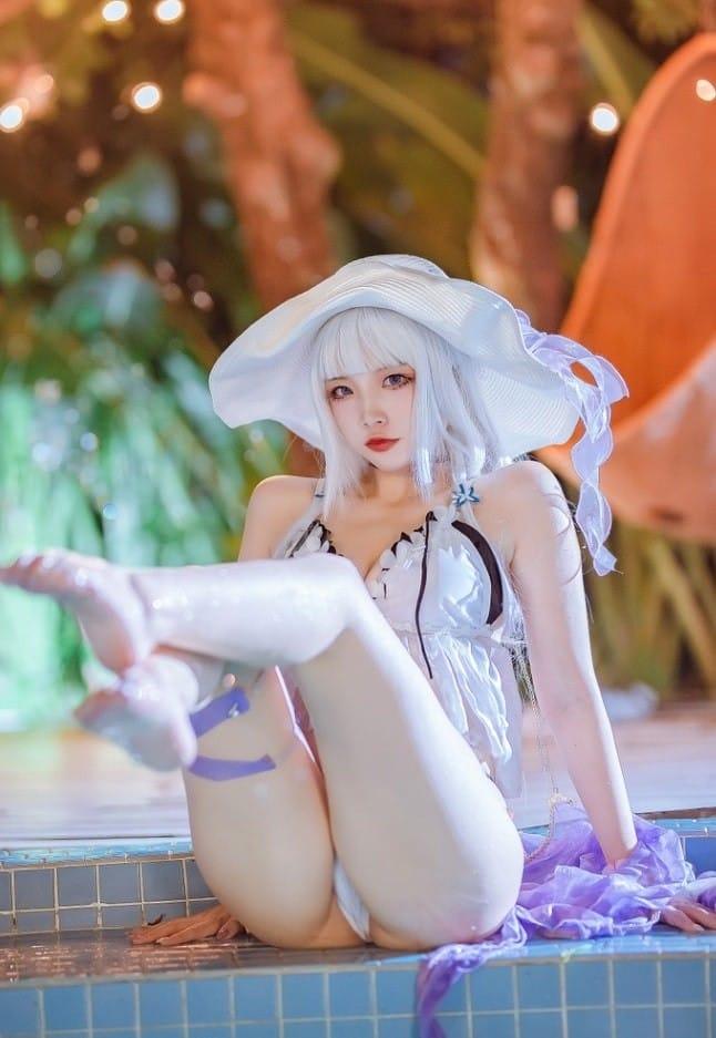 二佐 – NO.151 碧蓝光辉泳装 [39P-430MB]-1
