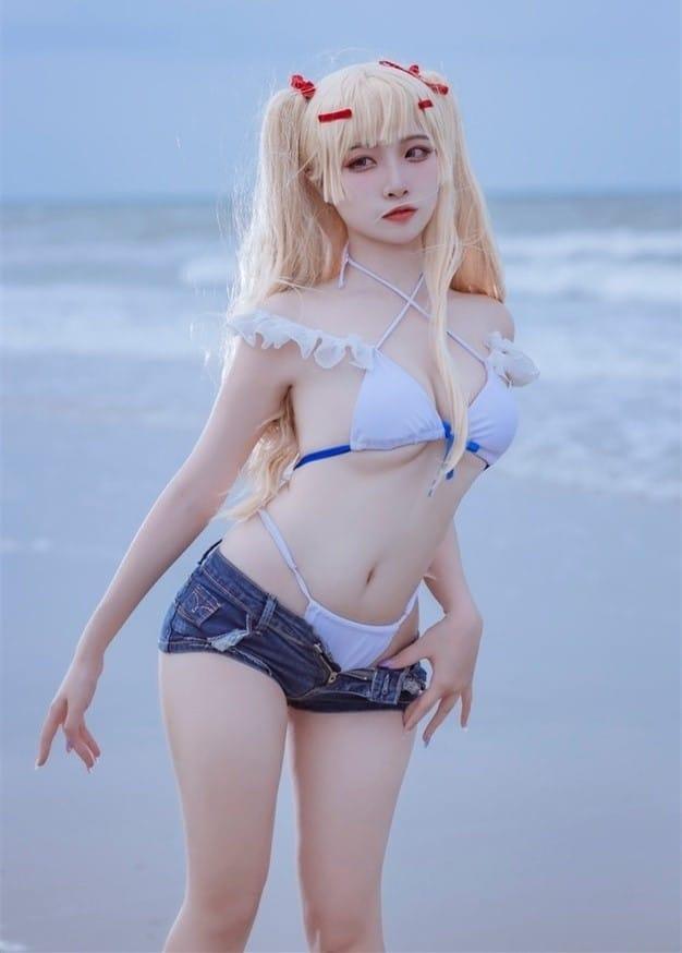 二佐Nisa – NO.156 碧蓝苏塞克斯泳装[20P-99MB]-1