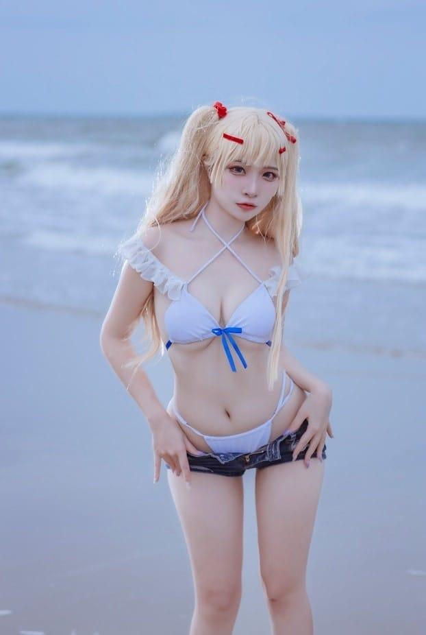 二佐Nisa – NO.156 碧蓝苏塞克斯泳装[20P-99MB]-2