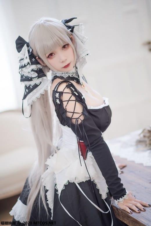 [喵糖映画]VOL.195 可畏 暗黑系白丝钕仆 [32P/289MB]-1