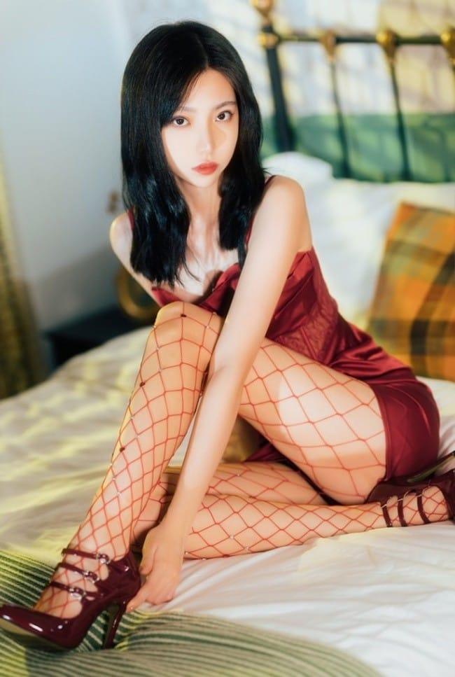 许岚LAN – NO.21 网袜红裙[40P-962MB]-2