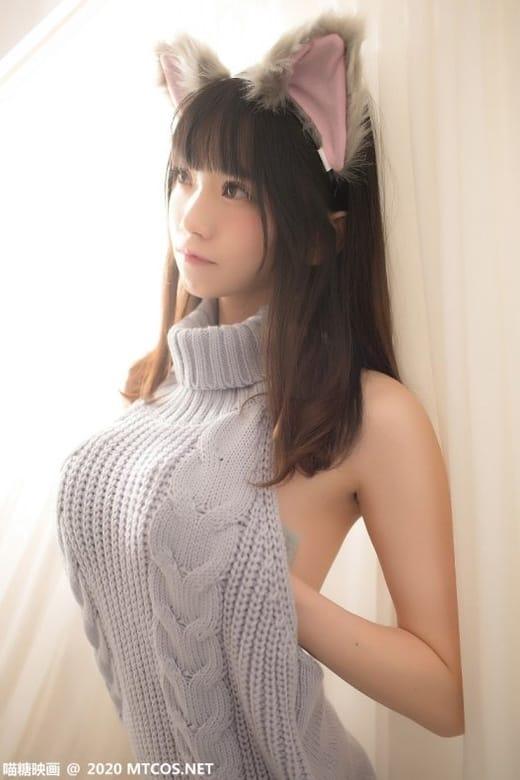 喵糖映画 VOL.274 兽耳萌娘的蓝色毛衣 [34P/487MB]-1