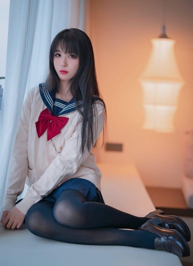 轩萧学姐 – NO.043 JK厚裤袜 [44P-167M]-2