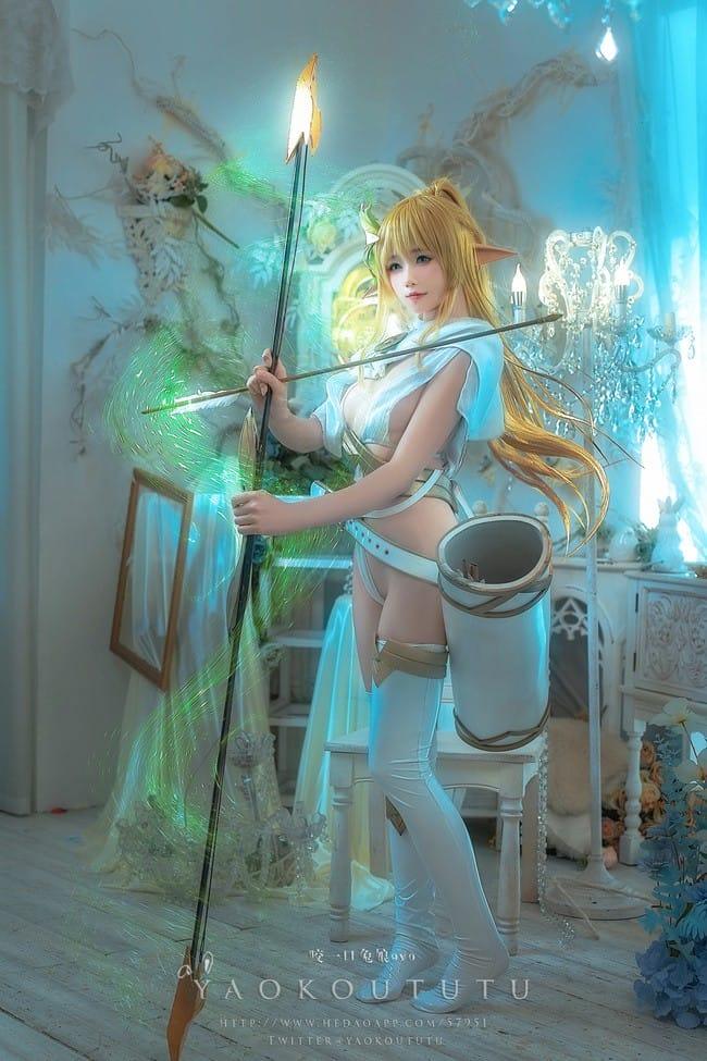 咬一口兔娘ovo – 精灵 弓箭手广寒宫 [50P1V-1.23G]-2