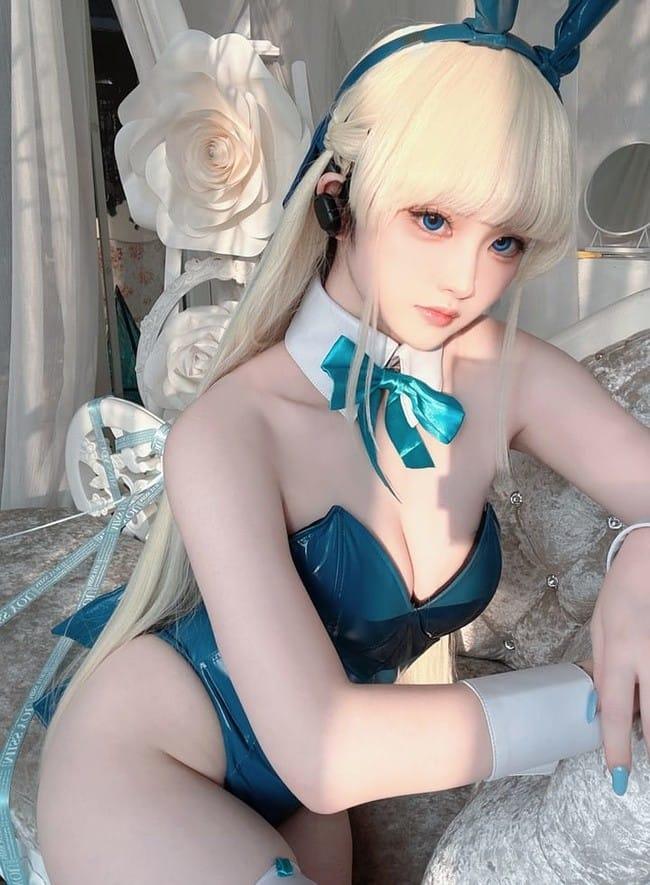 屿鱼 – NO.02 Toki X 飛鳥馬トキ兔女郎 蓝色兔子 [45P-522M]-1