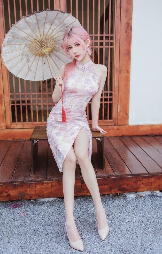 仙女月 NO.14 粉色旗袍 [20P-170M]-1