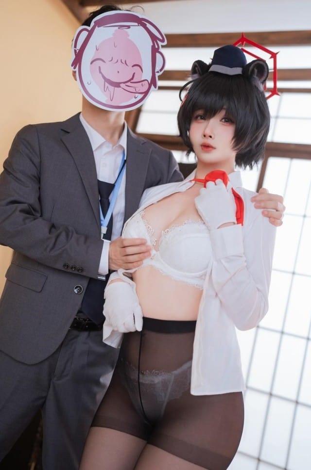 rioko凉凉子 – NO.135 蔚蓝档案 导游 椿 [62P12V-1.03G]-1