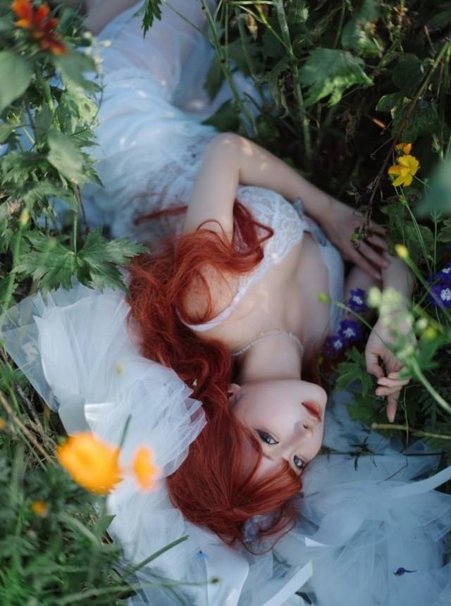 蠢沫沫 – NO.357 花丛婚纱 [67P-517MB]-2