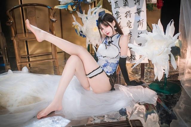 羽生三未 – NO.23 艳娘幻梦谭 瓶儿 青花瓷旗袍 [25P-294MB]-2