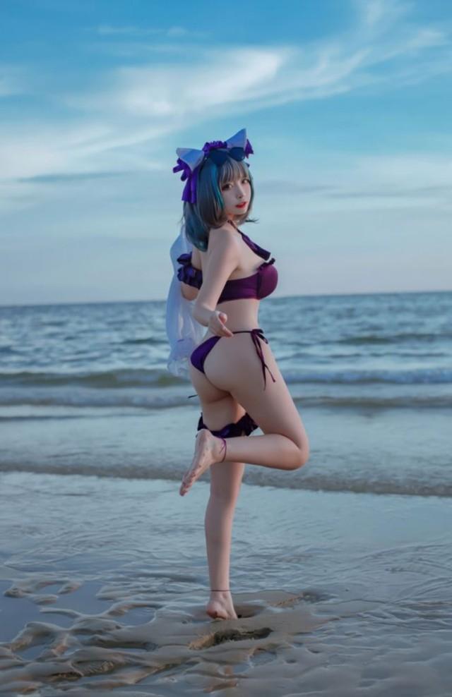 二佐Nisa – NO.202 碧蓝航线-柴郡泳装[30P-373MB]-2